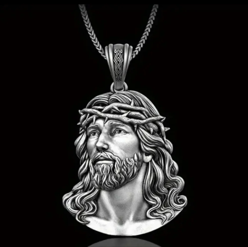 Stainless Steel Jesus Pendant Necklace